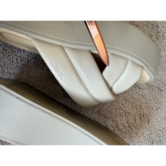 Vagabond Sandal Womens Size 6 Ivory Courtney Crossband Open Toe Slide Casual - Picture 12 of 16